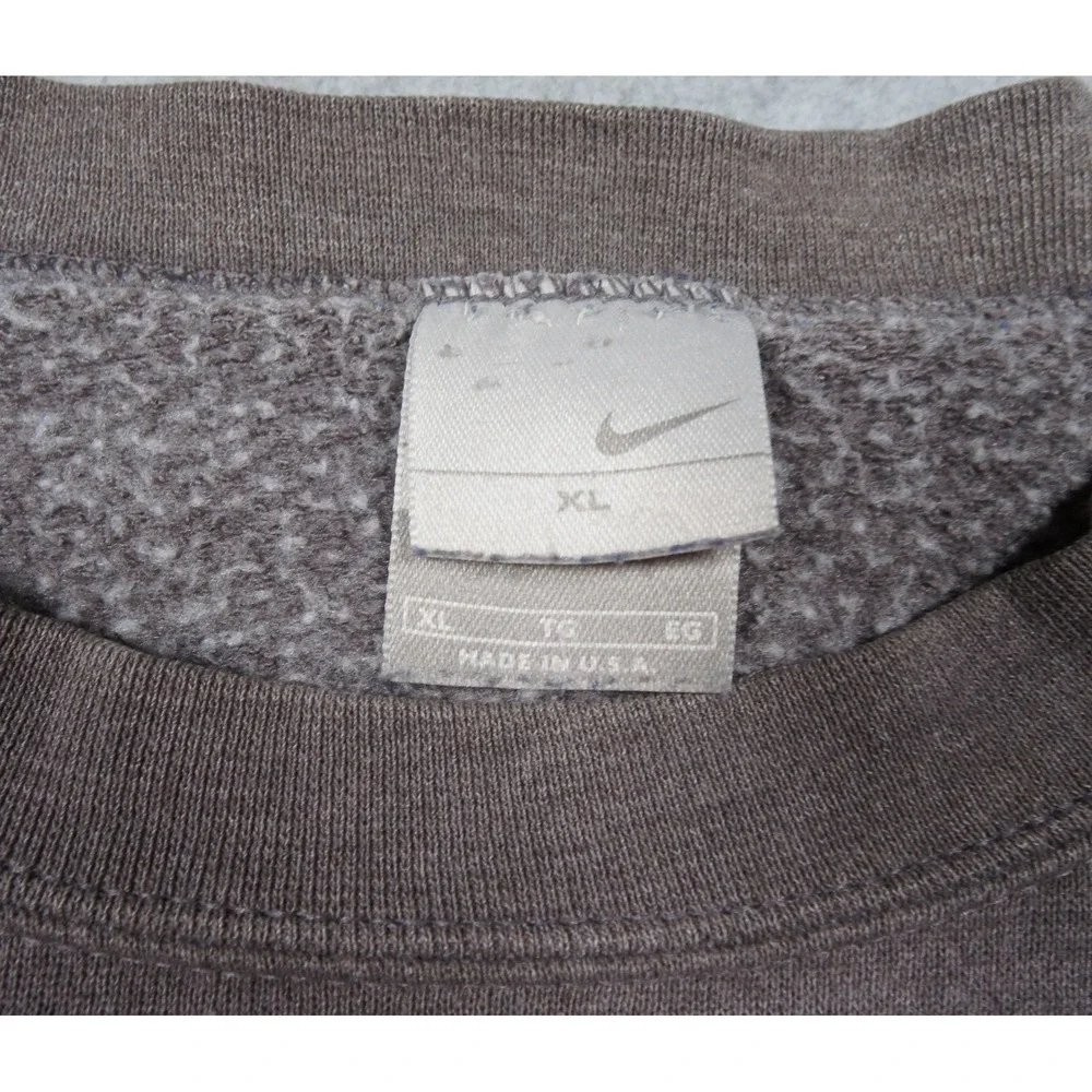 Vintage Nike Sweatshirt Mens XLarge Gray Crewneck Pullover 90s Y2K Swoosh VTG